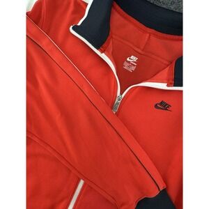 Nike Sportswear Track Jacket Red Orange Full Zip Large
